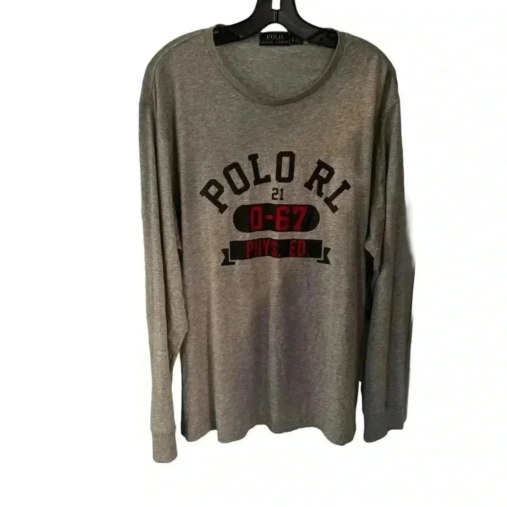 Polo Ralph Lauren Long Sleeve Football Type T-shirt w/RL Phys. Ed 67 Polo Sz XL